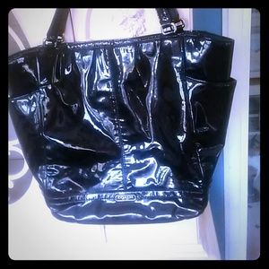 50% off coach patent leather tote